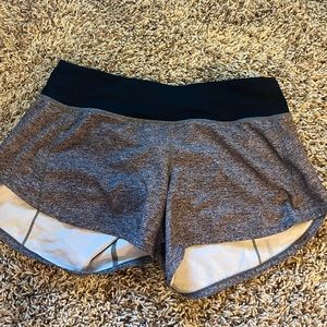 Lululemon Grey Shorts, Size 4, lined Short 4”